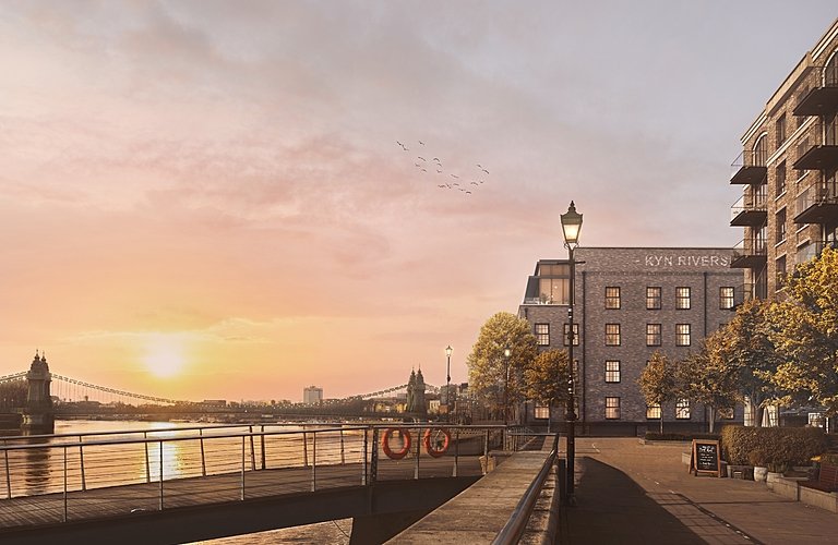 KYN Riverside from The Thames evening 