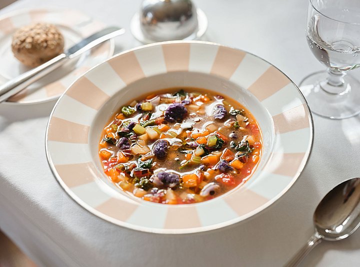 Chicken Broth with Fine Herbs and Vegetables