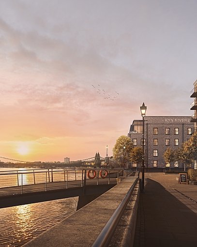 KYN Riverside from The Thames evening 